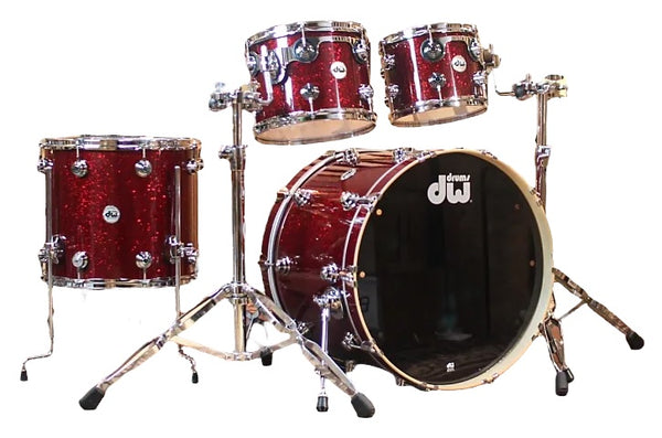 DW Collector's Series 333 Maple 4pc Shell Pack Ruby Glass 10 12 16 22BD