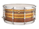 Caisse claire phonétique Ludwig 6,5" x 14" en bronze brut avec cosses tubulaires