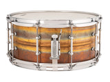 Caisse claire phonétique Ludwig 6,5" x 14" en bronze brut avec cosses tubulaires