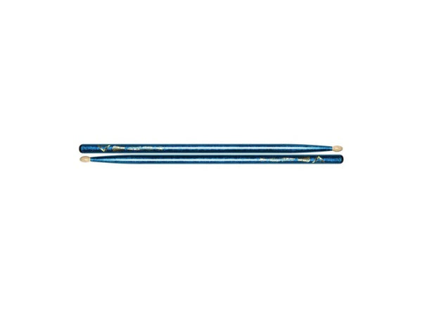 Baguettes Vater Color Wrap 5A avec embout en bois Bleu scintillant