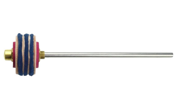 Batte de grosse caisse libellule 2 tons cuir/polaire