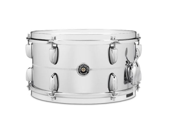 Caisse claire Gretsch 7x13 chromée sur acier Brooklyn