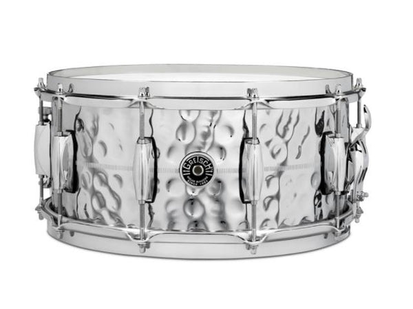 Caisse claire Brooklyn en laiton martelé chromé 6,5 x 14 de Gretsch