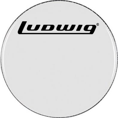 Ludwig 26" Powerstroke 3 Clear Bass Drum Head Block Logo