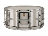 Caisse claire Ludwig 6,5 x 14 chromée sur laiton avec cosses tubulaires