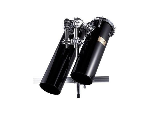 Pearl Rocket Toms Noir avec support 6X18 et 6X21