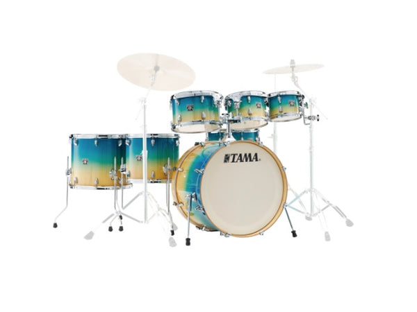 Tama Superstar Classic Maple Exotic Lot de 7 coques en érable exotique des Caraïbes en écorce de pin délavé