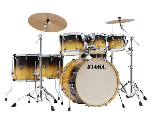 Tama Superstar Classic Maple Exotic Lot de 7 coques en pin brillant à écorce de dentelle délavée